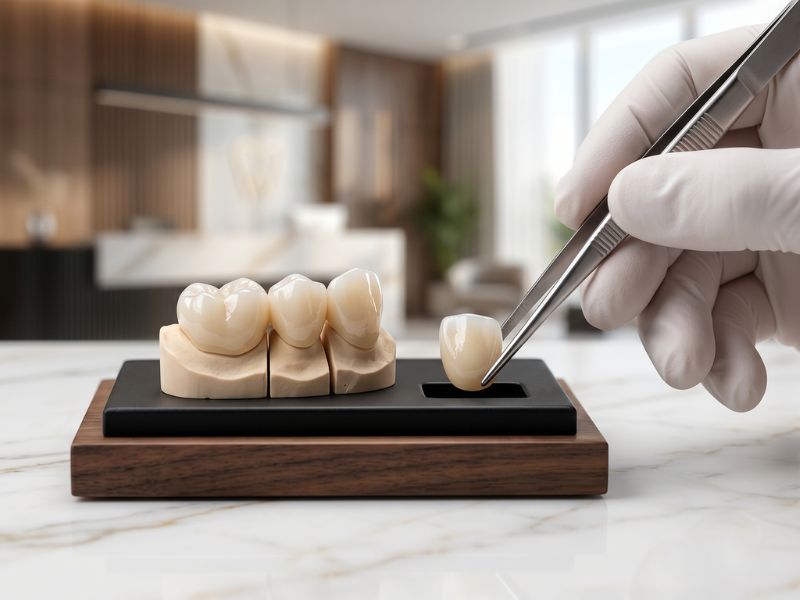 Crowns and bridges — ceramic crown fitting