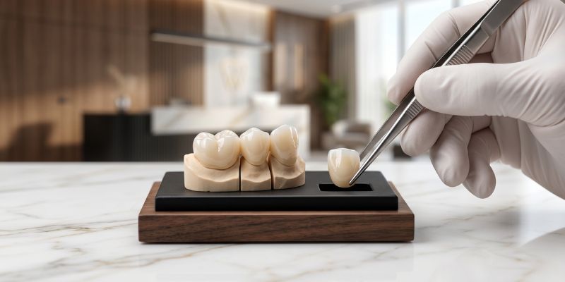 Dental crowns and prosthetics — ceramic crown fitting